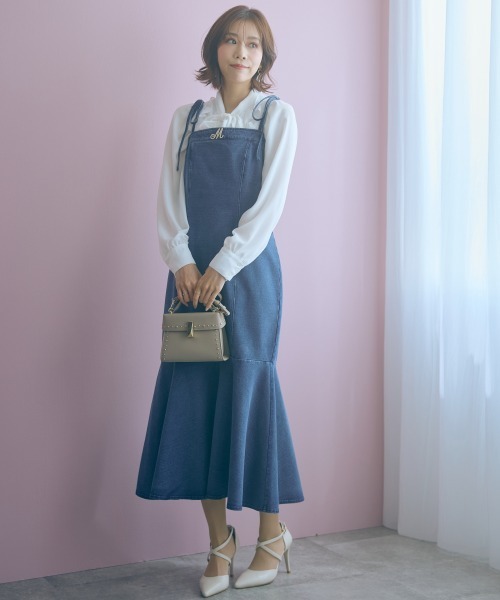 marun（マルン） ワンピース 「大きいサイズ」カットデニムキャミ