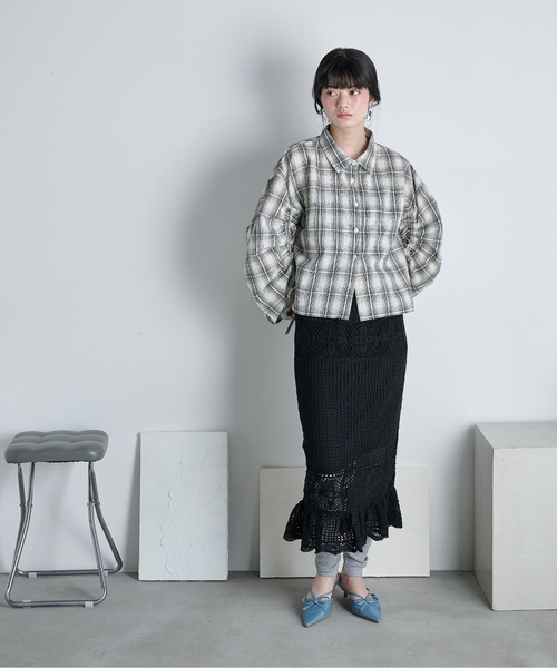 THE Yon スカート コットンクロシェマーメイドスカート : ZOZOTOWN