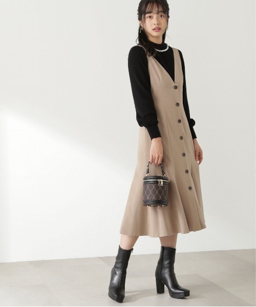 ノースリーブワンピース　PROPORTION BODY DRESSING PROPORTION BODY DRESSING」 ノースリーブワンピース SMALL ブラック