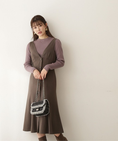 PROPORTION BODY DRESSING」 ノースリーブワンピース SMALL ブラック