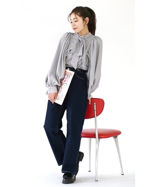 「e-zakkamania stores」 長袖ブラウス M ライトベージュ レディース_画像9
