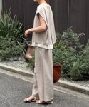 リネンシャツ ブラウス シャツ リネンショート...の詳細画像1