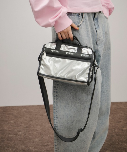 レスポートサック LeSportsac ミニダッフル バッグ ゼブラ 2WAY ショルダーバッグ グレー レディース LeSportsac（レスポートサック） ショルダーバッグ バッグ