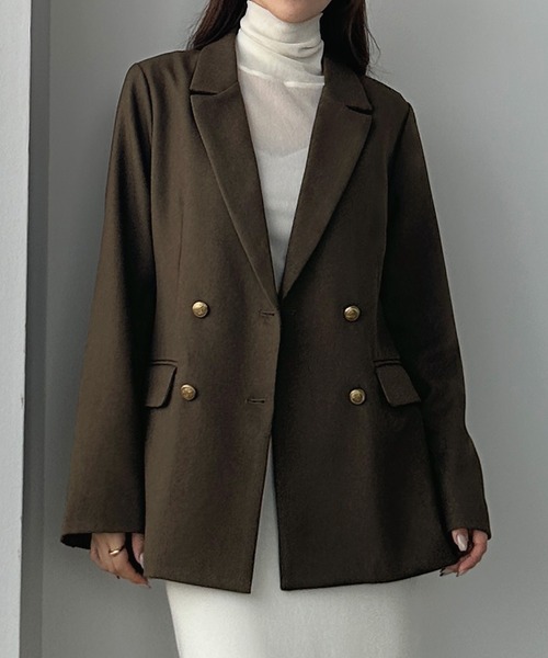 「Louere」 テーラードジャケット X-LARGE ブラウン レディース_画像5