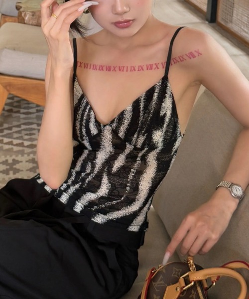キャミソール0203 キャミソール Stripe Zebra Triangle Camisole : ZOZOTOWN Yahoo!店