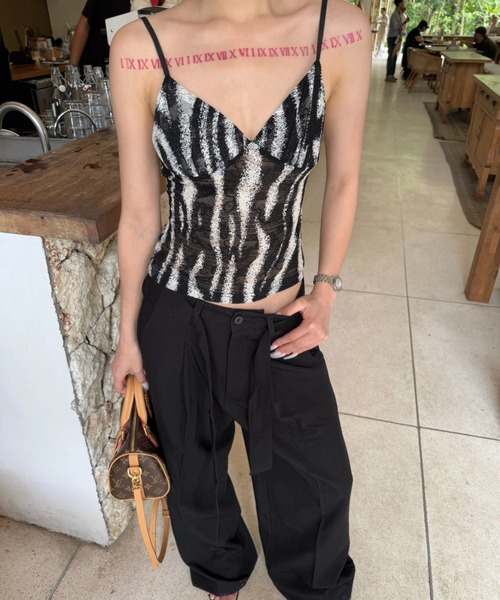 キャミソール Stripe Zebra Triangle Camisole : ZOZOTOWN Yahoo!店