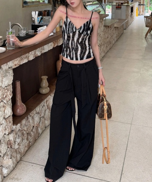 キャミソール Stripe Zebra Triangle Camisole : ZOZOTOWN Yahoo!店