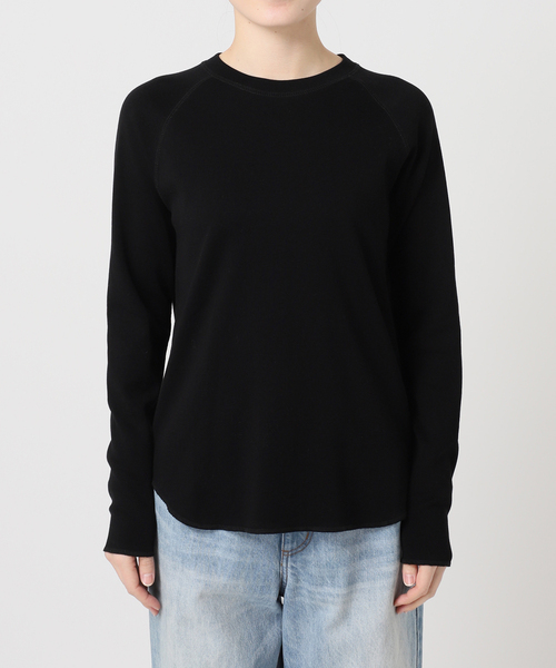 新品タグ付き plage sweat drape tシャツ 黒 プラージュ plage（プラージュ） tシャツ 「追加」premiumフライス long Tシャツ