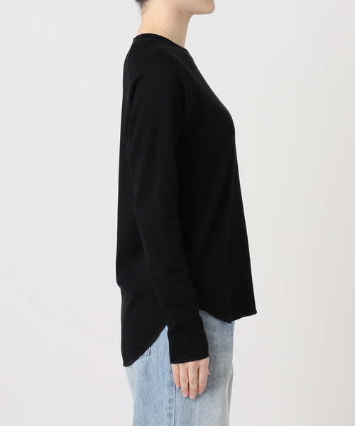 新品タグ付き 即完売 プラージュ premiumフライスlongTシャツブラック plage（プラージュ） tシャツ 「追加」premiumフライス long Tシャツ