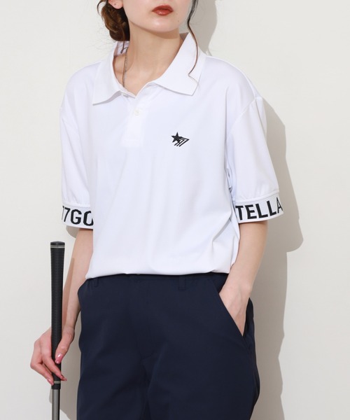 GOLFポロシャツ STELLA77GOLF ポロシャツ 半袖 AC-TEX素材ゴルフポロシャツ メンズ