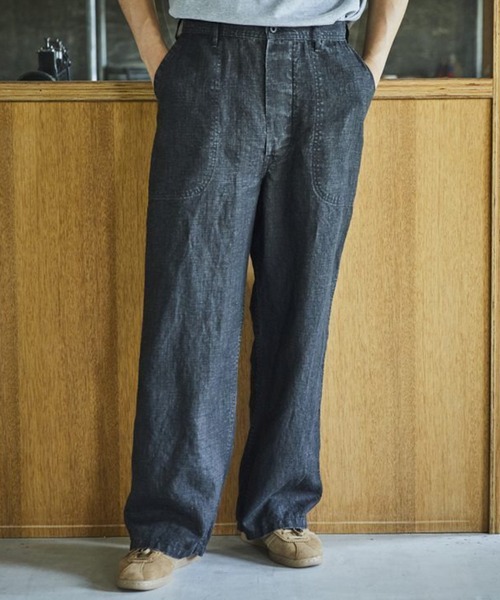 orSlow（オアスロウ） パンツ WWII 40S U.S NAVY SUMI COATED LINEN