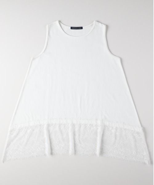 Right-on（ライトオン） tシャツ レース切替ノースリーブTシャツ