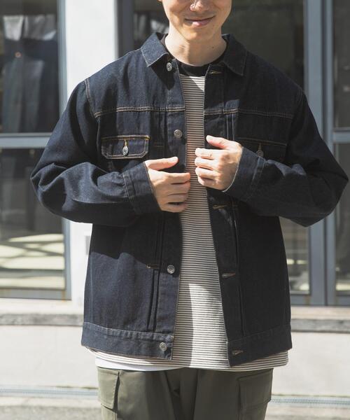 「ITEMS URBANRESEARCH」 デニムジャケット MEDIUM インディゴブルー メンズ_画像3