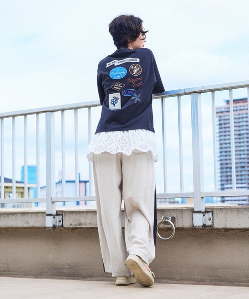 niko and…（ニコアンド） tシャツ 半袖 アソートワッペンTシャツ