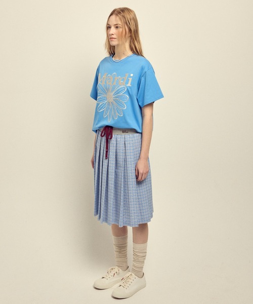 Mardi Mercredi（マルディメクルディ） スカート COTTON PLEATED MIDI
