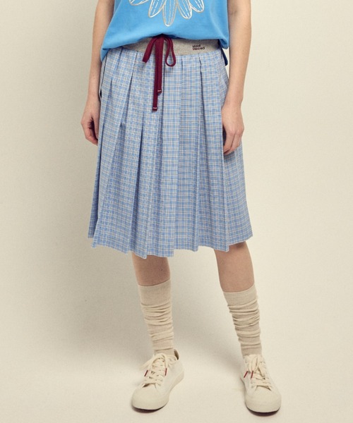 Mardi Mercredi（マルディメクルディ） スカート COTTON PLEATED MIDI