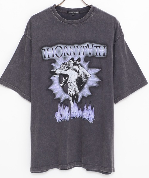 「SILVER BULLET」 「CavariA」半袖Tシャツ L グレー メンズ_画像3