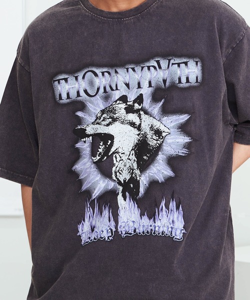 「SILVER BULLET」 「CavariA」半袖Tシャツ L グレー メンズ_画像7