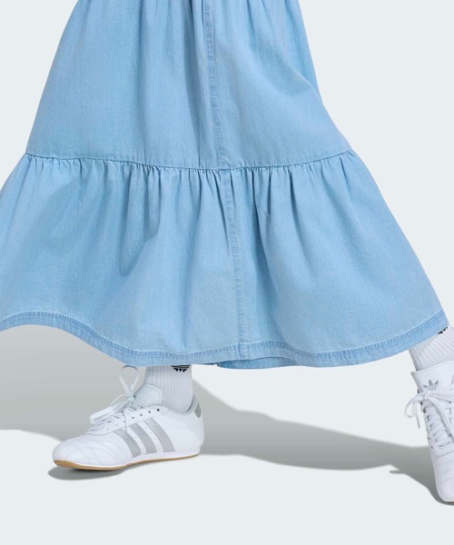 アディダスオリジナルス　サマーグローデニムロングスカート　S adidas（アディダス） ロング スカート オリジナルス サマーグロー