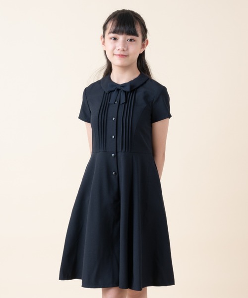 半袖ワンピース　140 CHOPIN ワンピース 半袖ピンタックシャツワンピース キッズ 子供
