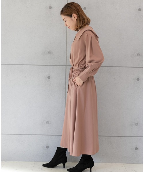 PREFERIR シャツワンピース ビッグカラー ワンピース. : ZOZOTOWN  