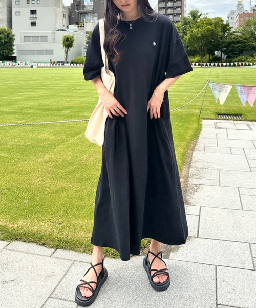 ロング丈 半袖ワンピース ☆ SPORTMAX 楽天市場】ロングワンピース ボーダーワンピース 半袖 送料無料