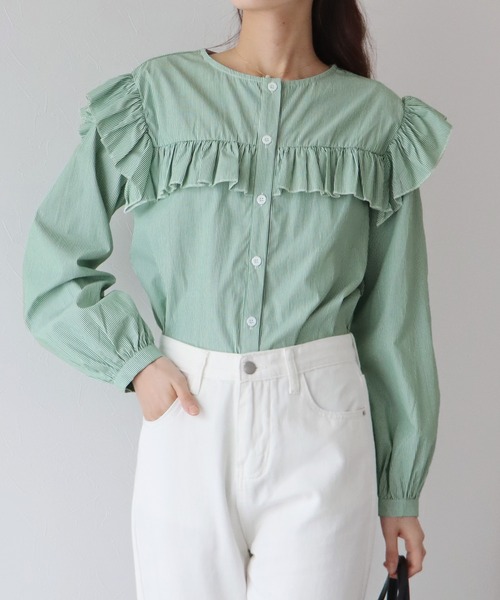 BLUEEAST（ブルーイースト） ブラウス シャツ ボリュームスリーブ