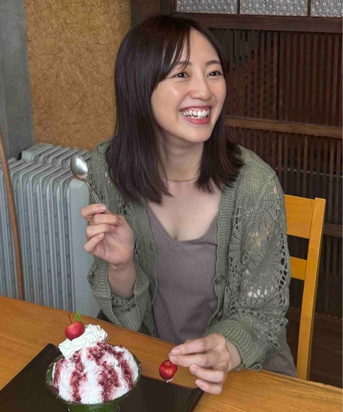 AS KNOW AS（アズノゥアズ） カーディガン 夏 おはなクロシェ かぎ針