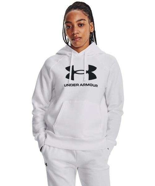トレーナー スウェット UAライバルフリース  ビッグロゴ フーディー（トレーニング/レディース） レディース UNDER ARMOUR トレーナー スウェット UAライバルフリース