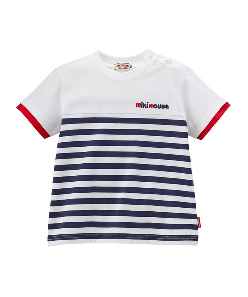 MIKI HOUSE（ミキハウス） tシャツ カラバリボーダー半袖Tシャツ