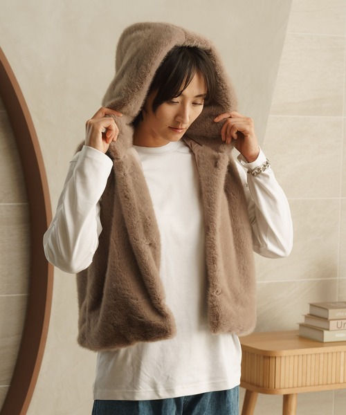 ベスト ジレ ファー フーディージレ レディース Mia ベスト ジレ ファー フーディージレ レディース : ZOZOTOWN