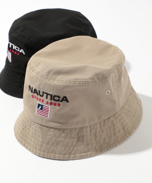 帽子 navi NAUTICA 帽子 ハット 「NAUTICA」ロゴデザイン6パネルコットン