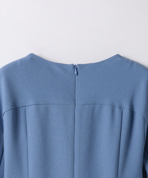 美品 アルアバイル ロングワンピース Vネックサイドタックワンピース ネイビー ダブルアムンゼンVネックタックワンピース | allureville
