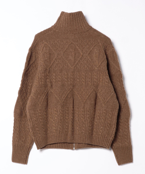 【未使用】FACTOTUM ブラウン ニットセーター 46 FACTOTUM（ファクトタム） セーター ニット 「FACTOTUM」5Gアラン