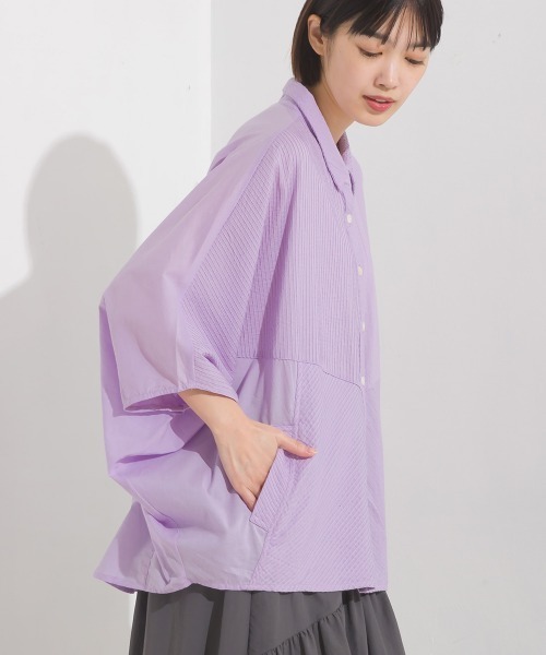 OMNES（ファッション） ブラウス シャツ コットンキャンブリック