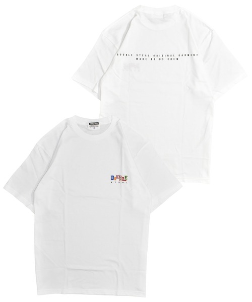 DOUBLE STEAL（ダブルスティール） tシャツ カラフルロゴ刺繍 Tシャツ