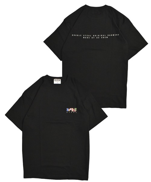 DOUBLE STEAL（ダブルスティール） tシャツ カラフルロゴ刺繍 Tシャツ