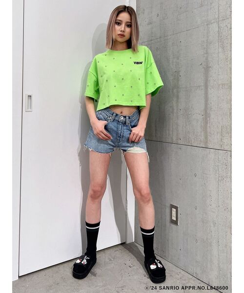 ♡新品· Sanrio x HELLO ALEXIAハローキティーパイルパンツ