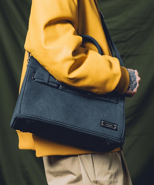 Subciety ショルダーバッグ WASHED CANVAS BAG メンズ