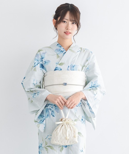 夏を彩る季節レディース浴衣2点セット SOUBIEN 浴衣 夏を彩るレディース浴衣2点セット （浴衣＋帯
