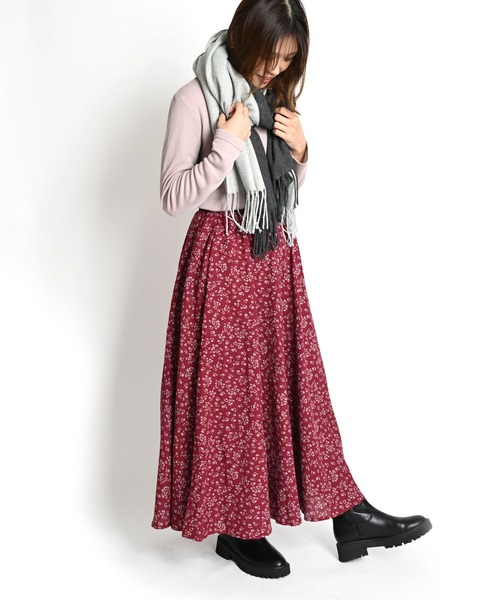 marai（マーライ） ロング スカート 花柄 ボタニカル柄 ロングスカート
