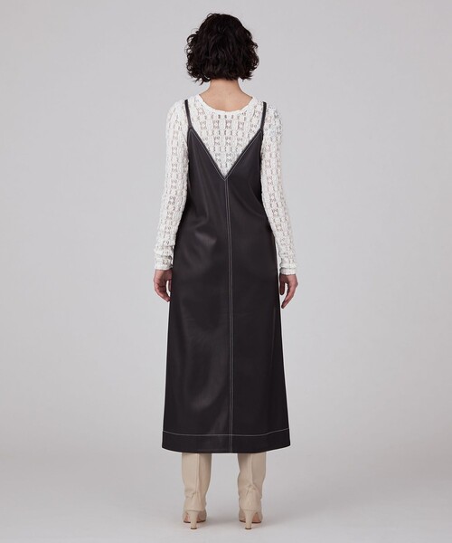 MACPHEE（マカフィー） ワンピース レザーライク キャソールワンピース