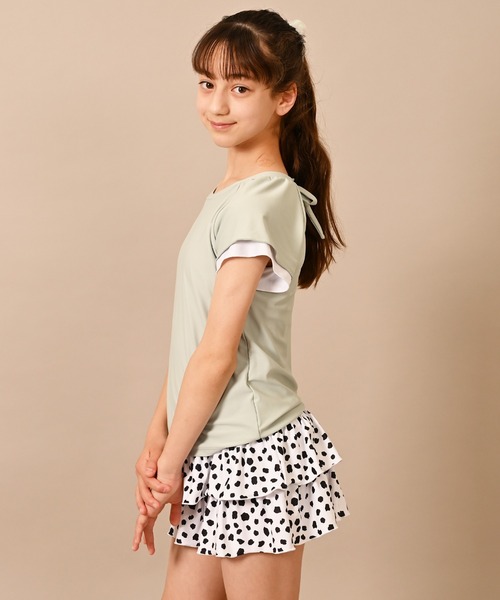 LEAD 水着 ダルメシアン柄お洋服見え水着2点セット ベビー