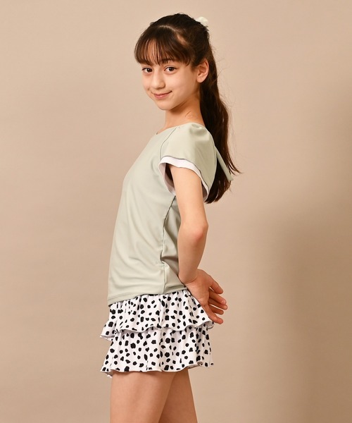 『msuzukana』 ダルメシアンスカート ダルメシアンズボン 子供服 LEAD 水着 ダルメシアン柄お洋服見え水着2点セット ベビー