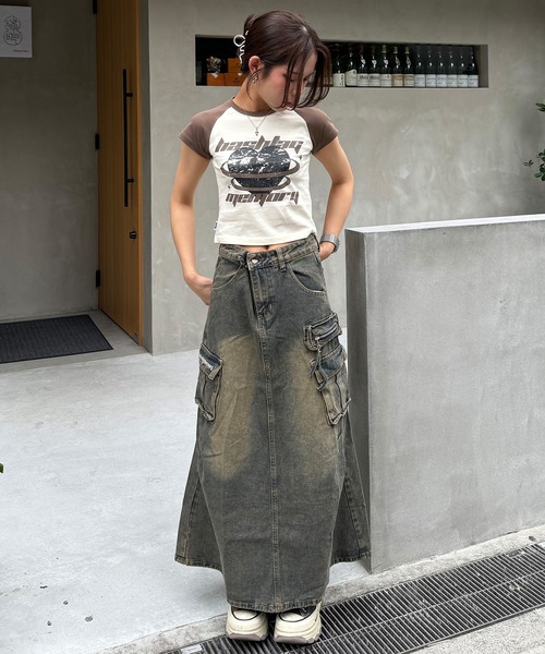 ハート柄 刺繍ロゴ Tシャツ FX22S079【Fano Studios