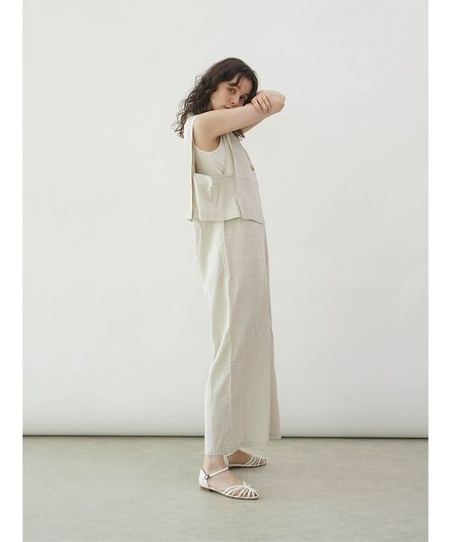 FIKA.（フィーカ） ベスト ジレ Linen blend short vest レディース