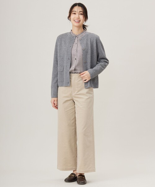【洗える】サイロチェック＆ストライプ ブラウス ブラウス シャツ 「洗える」サイロチェック＆ストライプ