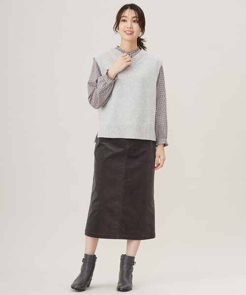 ブラウス シャツ 「洗える」サイロチェック＆ストライプ ブラウス レディース J.PRESS｜【洗える】サイロチェック&ストライプ ブラウス