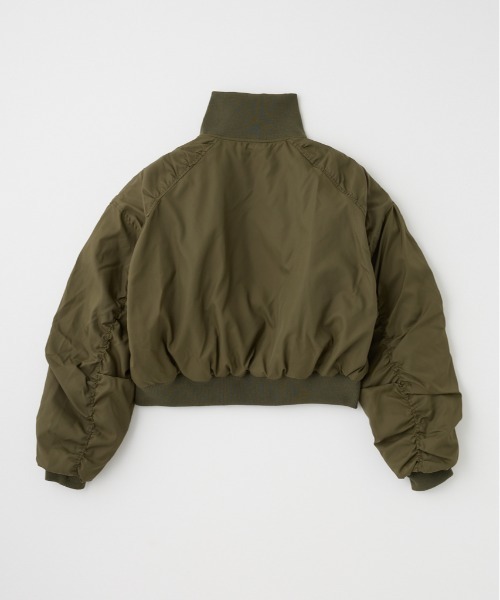 ナイロンジャケット moussy ma1 moussy - MOUSSYオーバーサイズMA1中綿ドロップショルダー黒オレンジ