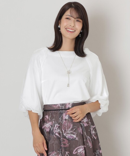 tシャツ コットンポンチコンビ プルオーバーカットソー レディース